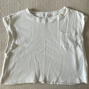 White Waffle Knit Kendall & Kylie Tank Top